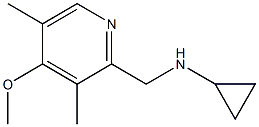 N-[(4-methoxy-3,5-dimethylpyridin-2-yl)methyl]cyclopropanamine Struktur