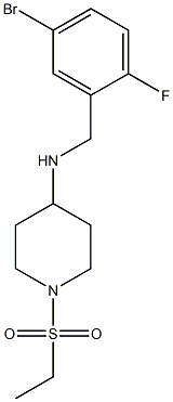 N-[(5-bromo-2-fluorophenyl)methyl]-1-(ethanesulfonyl)piperidin-4-amine Struktur