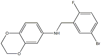 N-[(5-bromo-2-fluorophenyl)methyl]-2,3-dihydro-1,4-benzodioxin-6-amine Struktur