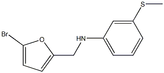 N-[(5-bromofuran-2-yl)methyl]-3-(methylsulfanyl)aniline Struktur