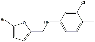 N-[(5-bromofuran-2-yl)methyl]-3-chloro-4-methylaniline Struktur