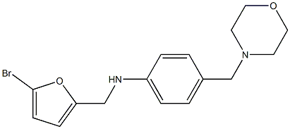 N-[(5-bromofuran-2-yl)methyl]-4-(morpholin-4-ylmethyl)aniline Struktur