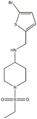 N-[(5-bromothiophen-2-yl)methyl]-1-(ethanesulfonyl)piperidin-4-amine Struktur