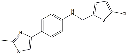 N-[(5-chlorothiophen-2-yl)methyl]-4-(2-methyl-1,3-thiazol-4-yl)aniline Struktur