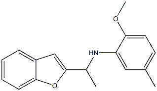 N-[1-(1-benzofuran-2-yl)ethyl]-2-methoxy-5-methylaniline Struktur