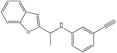 N-[1-(1-benzofuran-2-yl)ethyl]-3-ethynylaniline Struktur