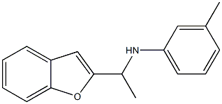 N-[1-(1-benzofuran-2-yl)ethyl]-3-methylaniline Struktur