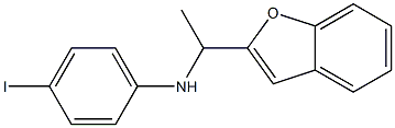 N-[1-(1-benzofuran-2-yl)ethyl]-4-iodoaniline Struktur