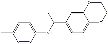 N-[1-(2,3-dihydro-1,4-benzodioxin-6-yl)ethyl]-4-methylaniline Struktur