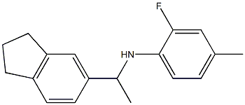 N-[1-(2,3-dihydro-1H-inden-5-yl)ethyl]-2-fluoro-4-methylaniline Struktur