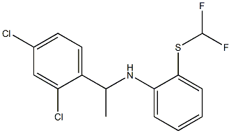 N-[1-(2,4-dichlorophenyl)ethyl]-2-[(difluoromethyl)sulfanyl]aniline Struktur