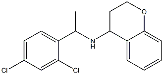 N-[1-(2,4-dichlorophenyl)ethyl]-3,4-dihydro-2H-1-benzopyran-4-amine Struktur