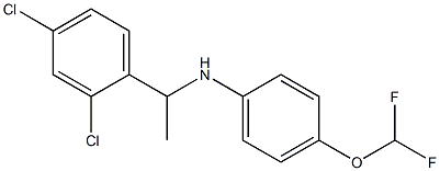 N-[1-(2,4-dichlorophenyl)ethyl]-4-(difluoromethoxy)aniline Struktur