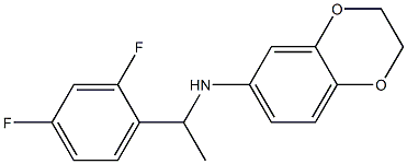 N-[1-(2,4-difluorophenyl)ethyl]-2,3-dihydro-1,4-benzodioxin-6-amine Struktur