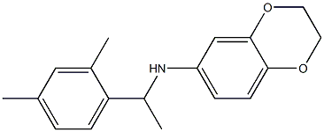 N-[1-(2,4-dimethylphenyl)ethyl]-2,3-dihydro-1,4-benzodioxin-6-amine Struktur