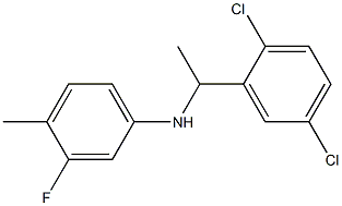 N-[1-(2,5-dichlorophenyl)ethyl]-3-fluoro-4-methylaniline Struktur