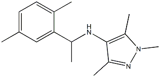 N-[1-(2,5-dimethylphenyl)ethyl]-1,3,5-trimethyl-1H-pyrazol-4-amine Struktur