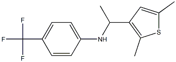 N-[1-(2,5-dimethylthiophen-3-yl)ethyl]-4-(trifluoromethyl)aniline Struktur