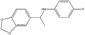 N-[1-(2H-1,3-benzodioxol-5-yl)ethyl]-4-fluoroaniline Struktur