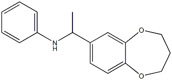 N-[1-(3,4-dihydro-2H-1,5-benzodioxepin-7-yl)ethyl]aniline Struktur