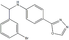 N-[1-(3-bromophenyl)ethyl]-4-(1,3,4-oxadiazol-2-yl)aniline Struktur