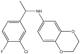 N-[1-(3-chloro-4-fluorophenyl)ethyl]-2,3-dihydro-1,4-benzodioxin-6-amine Struktur