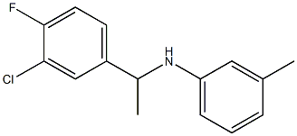 N-[1-(3-chloro-4-fluorophenyl)ethyl]-3-methylaniline Struktur