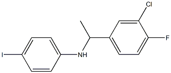 N-[1-(3-chloro-4-fluorophenyl)ethyl]-4-iodoaniline Struktur