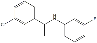 N-[1-(3-chlorophenyl)ethyl]-3-fluoroaniline Struktur