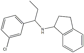 N-[1-(3-chlorophenyl)propyl]-2,3-dihydro-1H-inden-1-amine Struktur