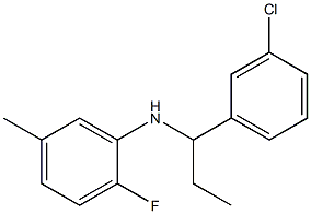 N-[1-(3-chlorophenyl)propyl]-2-fluoro-5-methylaniline Struktur