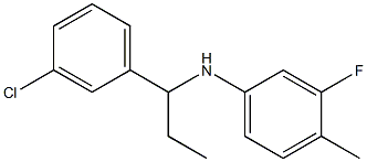 N-[1-(3-chlorophenyl)propyl]-3-fluoro-4-methylaniline Struktur