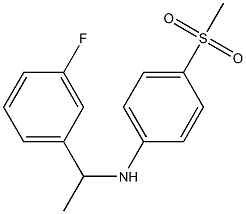 N-[1-(3-fluorophenyl)ethyl]-4-methanesulfonylaniline Struktur