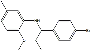 N-[1-(4-bromophenyl)propyl]-2-methoxy-5-methylaniline Struktur