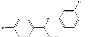 N-[1-(4-bromophenyl)propyl]-3-chloro-4-methylaniline Struktur