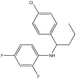 N-[1-(4-chlorophenyl)butyl]-2,4-difluoroaniline Struktur