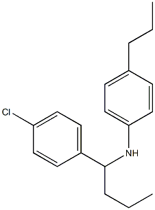 N-[1-(4-chlorophenyl)butyl]-4-propylaniline Struktur