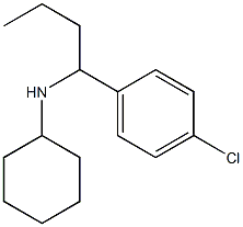 N-[1-(4-chlorophenyl)butyl]cyclohexanamine Struktur