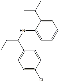 N-[1-(4-chlorophenyl)propyl]-2-(propan-2-yl)aniline Struktur