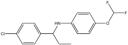 N-[1-(4-chlorophenyl)propyl]-4-(difluoromethoxy)aniline Struktur