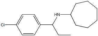 N-[1-(4-chlorophenyl)propyl]cycloheptanamine Struktur