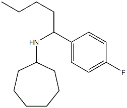 N-[1-(4-fluorophenyl)pentyl]cycloheptanamine Struktur