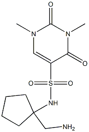 N-[1-(aminomethyl)cyclopentyl]-1,3-dimethyl-2,4-dioxo-1,2,3,4-tetrahydropyrimidine-5-sulfonamide Struktur