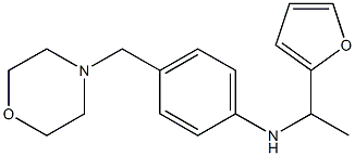 N-[1-(furan-2-yl)ethyl]-4-(morpholin-4-ylmethyl)aniline Struktur