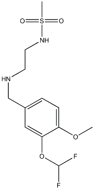 N-[2-({[3-(difluoromethoxy)-4-methoxyphenyl]methyl}amino)ethyl]methanesulfonamide Struktur