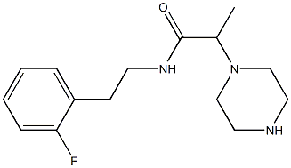 N-[2-(2-fluorophenyl)ethyl]-2-(piperazin-1-yl)propanamide Struktur