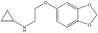 N-[2-(2H-1,3-benzodioxol-5-yloxy)ethyl]cyclopropanamine Struktur