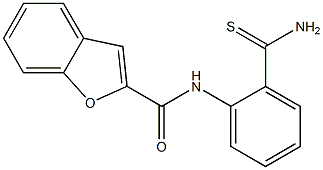 N-[2-(aminocarbonothioyl)phenyl]-1-benzofuran-2-carboxamide Struktur