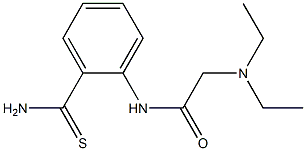 N-[2-(aminocarbonothioyl)phenyl]-2-(diethylamino)acetamide Struktur