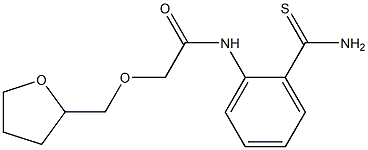 N-[2-(aminocarbonothioyl)phenyl]-2-(tetrahydrofuran-2-ylmethoxy)acetamide Struktur